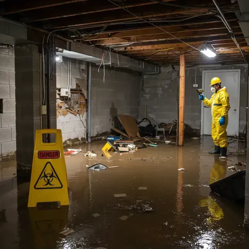 Flooded Basement Electrical Hazard in Sterling County, TX Property